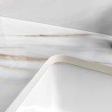 37 Inch Marble Vanity Top, Bathroom Vanity Top with Undermount Rectangular Middle Sink and 4" Height 71886302