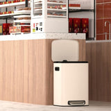 13 Gallon 50L Kitchen Foot Pedal Operated Soft Close Trash Can - Stainless Steel Rectangular Bustbin W1550122451