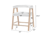 26'' Seat Height Bar Stools with Back, Comfortable Counter Stools for Kitchen Island/Dining Room, N780P354192N
