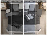 7 Piece Faux Suede Comforter Set Black Cal King B03597217