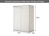 Hanging Closet Organizer, 1-Tier, Grey Pumice, 36 in Wide 70607705