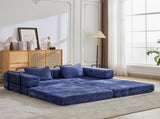 Compression Sofa,Convertible Floor Sofa Bed with Fixed-Shape Frame, Loveseats Boneless Modular 02827739