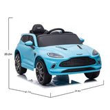 ZUN 12V Dual-drive remote control electric Kid Ride On Car,Battery Powered Kids Ride-on Car Blue, 4 W1811110554