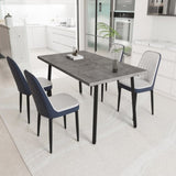 55.12-70.87" expandable rectangular dining table that can accommodate 4-6 people, equipped with 4 PU 99500020