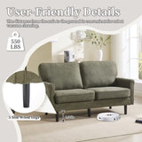 COOLMORE Loveseat Sofa, Mid Century Modern Love Seat, 2 Seater Sofaes for Living Room, Small W395P238825