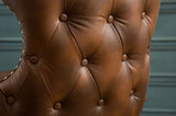 Viking Tufted Button Back barrel chair with Nailhead, Brown T2574P164502