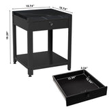 Square double-layer coffee table with hidden compartment and fingerprint lock - Living room dining W396P305922