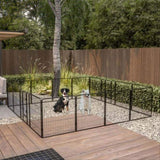 ZUN Dog Pens Outdoor 32" Height Foldable 16 Panels Heavy Duty Metal Portable Dog Playpen Indoor W1422112803