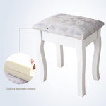 ZUN Vanity Table Set with 4 Drawer, Makeup Dressing Table w/Cushioned Stool, Girls Women Bedroom W2837P197800