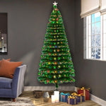 ZUN 7.5FT Fiber Optic Christmas Tree with 260 LED Lamps & 260 Branches 19502533