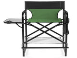 26" Tall Directors Chair with Footrest, 4Portable Bar Height Folding Camping Chair with Built-in Cup 89822918