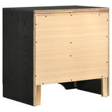Black 2-drawer Nightstand with Hidden Jewelry Tray B062P145652