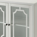 ZUN White Console Table with 2 Doors B062P185652