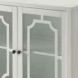 White Console Table with 2 Doors B062P185652