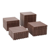 Plastic Interlocking Deck Tiles,44 Pack Patio Deck Tiles,12"x12" Square Waterproof Outdoor All W206P151697