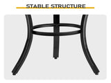 Outdoor Round Side Table, Small Metal Table Patio End Table Coffee Bistro Table for Indoor Outdoor, 55146509
