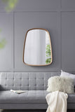 27"x37" Irrgeular Mirror with Wood Frame, Wall Mirror for Living Room Bathroom Entryway W2078126452