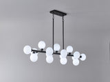 Pendant Lamp with Opal Glass Shade, 16-Lights Modern Farmhouse Ceiling Pendant Hanging Light Fixture W5008P466518