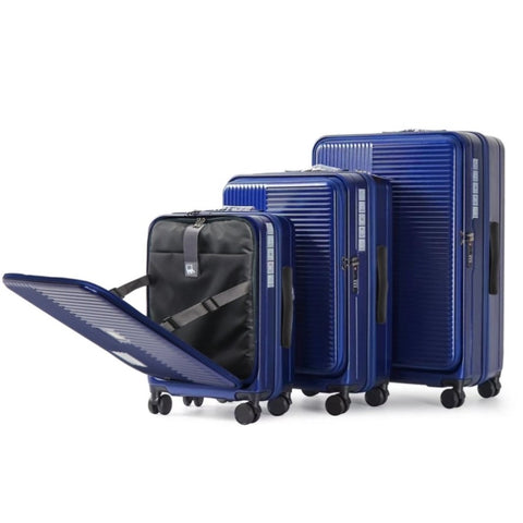 ZUN Luggage,with front opening,TSA approved lock,hardshell suitcase,Blue W2880P208360