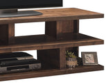64 inch TV Stand Console for TVs up to 70 inches, No Assembly Required, Whiskey Finish B108P160187
