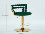 Modern Bar chair with golden color iron tube legs, soft cushions and comfortable W234P218162