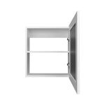 ZUN Medicine Cabinet 20.5" H, with 2 Shelves, 1 Door, and 1 Mirror, White B097P250869