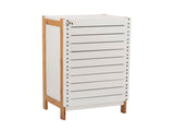 2 Shelf Bamboo Floor Cabinet in White 89311600