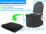 Portale Foldable Camping Toilet Set with Privacy Tent, Black 85347577