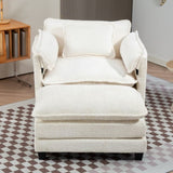 55.32*39.76" Oversized Sofa Indoor,Portable ottoman,Boucle Single Sofa Bed with Wider seat,Double W2715P269740
