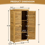 ZUN Outdoor Storage Cabinet, Wood Garden Shed, Pool Storage Shed with Lockable Door, Waterproof Roof and W1422P233383