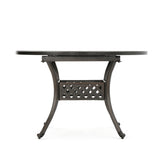 Outdoor Expandable Aluminum Dining Table, Hammered Bronze Finish 61394.00BRZ