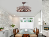 Dia 26.8 inch Chandelier Ceiling Fan ,Crystal Shade Ceiling Fan with Remote Control,3 ABS W1592P165561