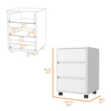 ZUN Eagle Creek 3-Drawer Rectangle Filing Cabinet White B06280483