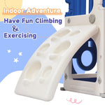 ZUN Toddler Climber and Slide Set 4 in 1, Kids Playground Climber Freestanding Slide Playset with PP297713AAC