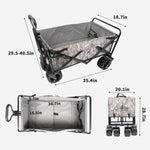 ZUN Collapsible Heavy Duty Beach Wagon Cart Outdoor Folding Utility Camping Garden Beach Cart with 16455190