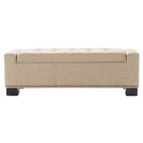 ZUN CHELSEA STORAGE OTTOMAN W/STUDS 54574.00F