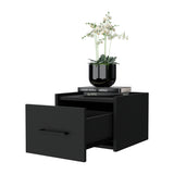 Elfrida Wall-Mounted Nightstand, Sleek Single-Drawer Design with Spacious Top Shelf B128P176108