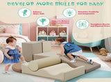 7-Piece Indoor Climbing Foam for Kids, Soft PU Toddler Climbing Toys, Indoor Climb and Crawl N710P325522E