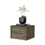 ZUN Elfrida Wall-Mounted Nightstand, Sleek Single-Drawer Design with Spacious Top Shelf B200P176107