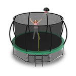 ZUN 12FT Recreational Kids Trampoline with Safety Enclosure Net & Ladder, Outdoor Recreational W1163P164306