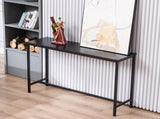 Industrial Style Porch Table Single Layer Black Oak Triamine Board 20900681