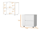 White 2-Cabinet Bar Cart B062P175067