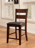 ZUN Dark Cherry Set of 2pcs Counter Height Dining Chairs Bold & Sturdy Design Chairs Dining Room B011P237465