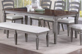 Light Grey And Cherry Contemporary Style 1pc Dining Table Wooden Frame Dining Room Furniture B011P287310