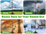 Bird Feeder Pole with Squirrel Baffle, 5-Prong Base Heavy Duty Bird Feeder Stand, 32"-94" Adjustable 89092428