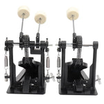 ZUN Wool Felt Hammer Double Drum Pedal Professional Double Bass Drum Pedal Black 75386905