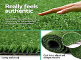 3ft x 32ft Artificial Turf 0.6" Mat with Drainage Holes. Fake Grass with Rubber Backing, 52604184