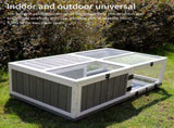 43"Upgrade waterproof tray, activity tray, wooden turtle house indoor small animal turtle cage 98540443