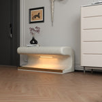 ZUN Entryway Bench Leather Upholstered Ottoman with LED sensor light for living room ,bedroom,end of bed W2361P178944