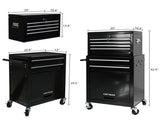 High Capacity Rolling Tool Chest with Wheels and Drawers, 6-Drawer Tool Storage Cabinet--BLACK W1102P245685